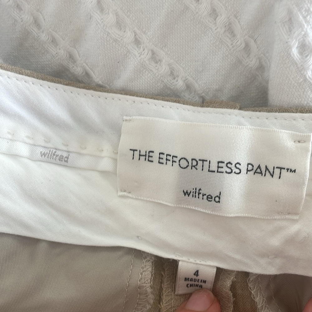 Wilfred Tan effortless Dress Pants Classic Straight-Leg - Picture 2 of 3